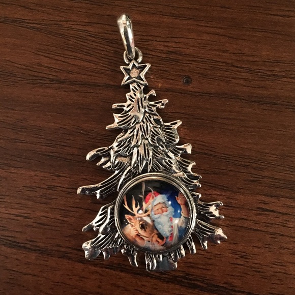 Christmas Tree Changeable Snap Pendant - Picture 5 of 6